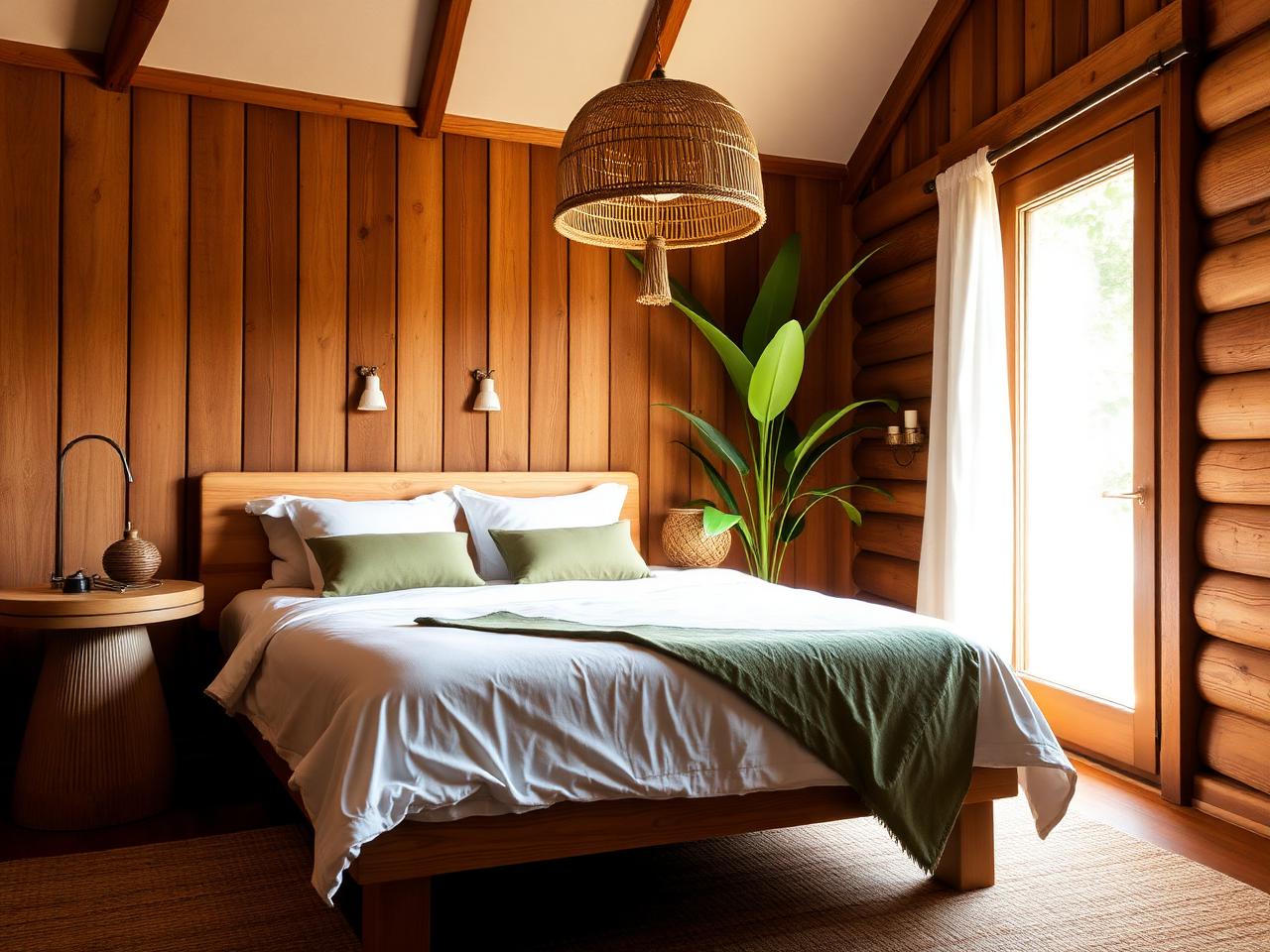 Quarto casal em madeira